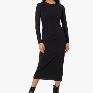 NWT Sweaty Betty Shayla Sculpt Ruched Dress in Black Women's XL